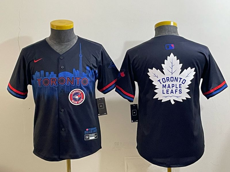 Youth 2025 Toronto Blue Jays Blank black Joint Name Nike MLB Jersey 014
